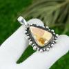 Natural Mookaite Gemstone Pendant Yellow 925 Sterling Silver Indian Jewelry
