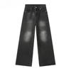 BeatStreet Pantaloni Jeans Estivi da Uomo Blu Vecchio Lavato Jeans Maschili Dritti Casual Abbigliamento Uomo Pantaloni a Gamba Larga Larghi Nuova Moda