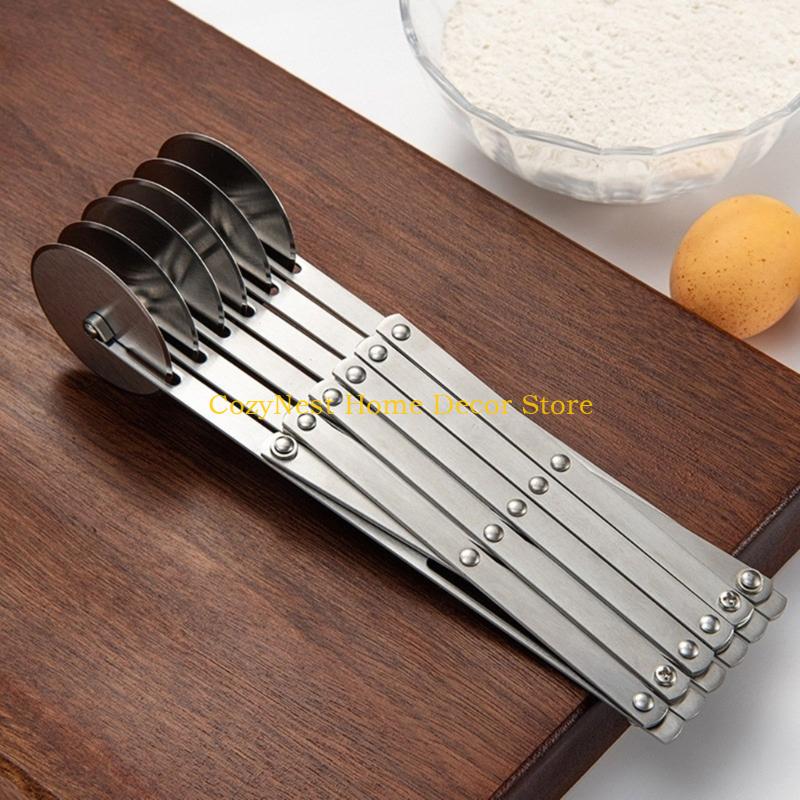 92MF Practical Pizza Wheel Cutter 3/4/5/6/7 Wheel Cutter Stainless Steel Pizza Cutter for Handmade Pizza Lover