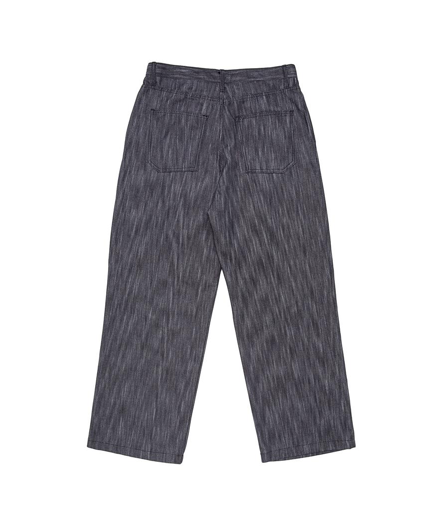FRAME OFF Double-Pleat Wide Denim Pants_Blue