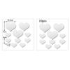 10Pcs/Set New Gold Silver Mirror Wall Sticker Removable Heart Shape Removable Decal 3D Wall Mural Room Decor