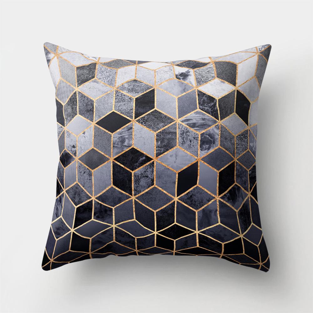 Car Waist Pillow Geometric Sofa Pillow Case Polyester Creative Home Office Pillow Case