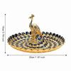 Golden Blue Color Serving Tray Metal Material Snack Serving Plate  Buffet Bar Table Decor