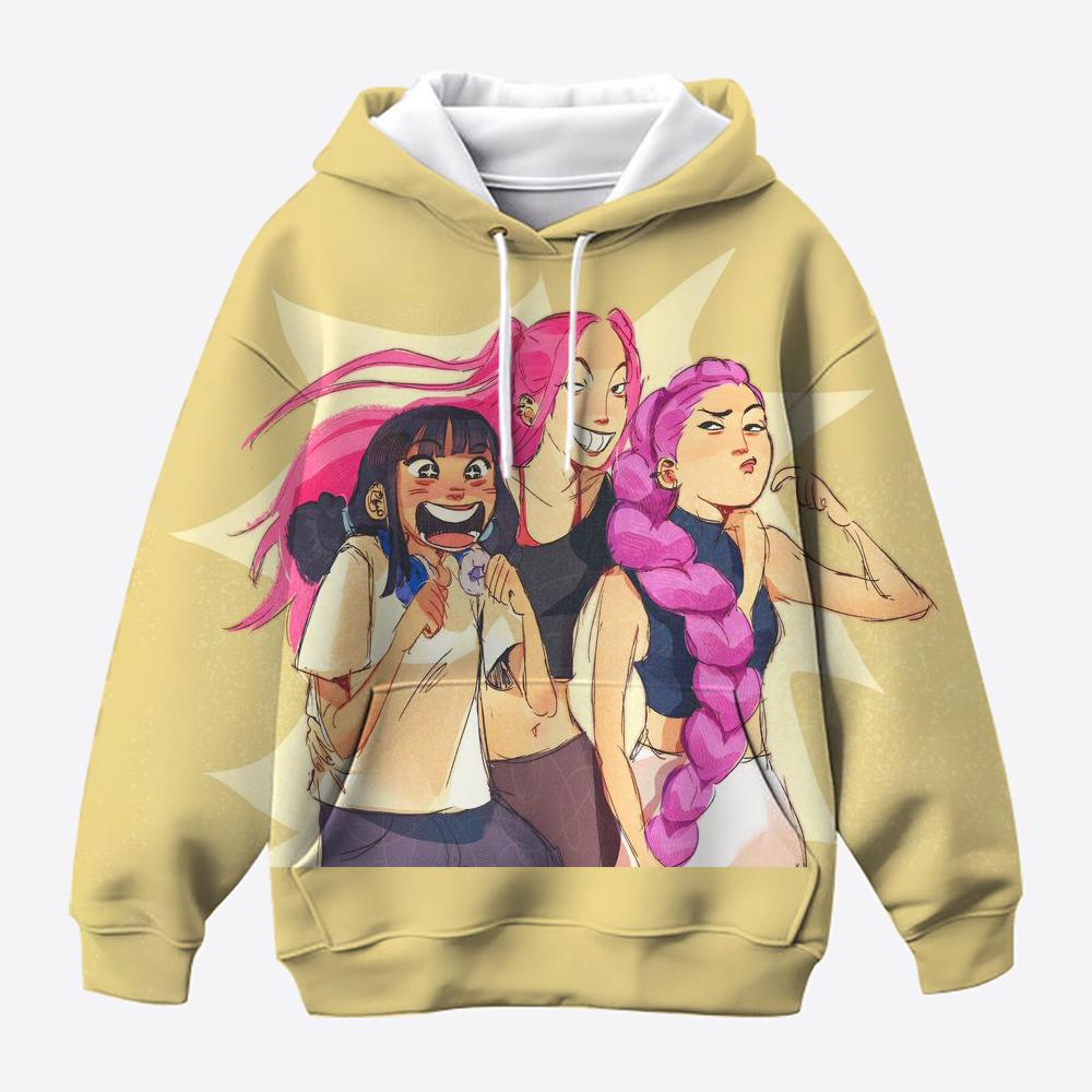 Y2K KPop Demon Hunters Hoodies Teenage Girls Boys Rumi KPop Demon Hunters Hoody Autumn Casual Long Sleeve Children's Clothing