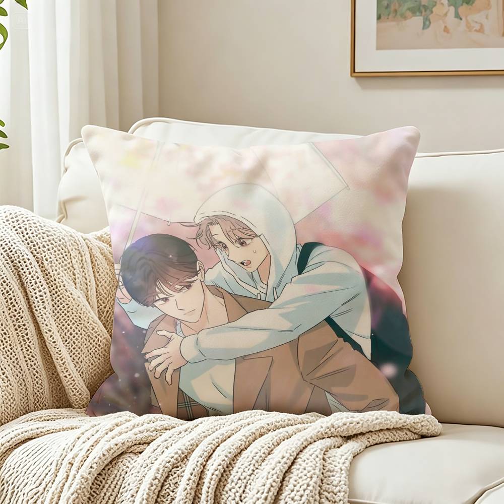 Manhwa Alpha Trauma Omega Complex Customizable Square Cushion Cover Double Sided Print Pillow Case