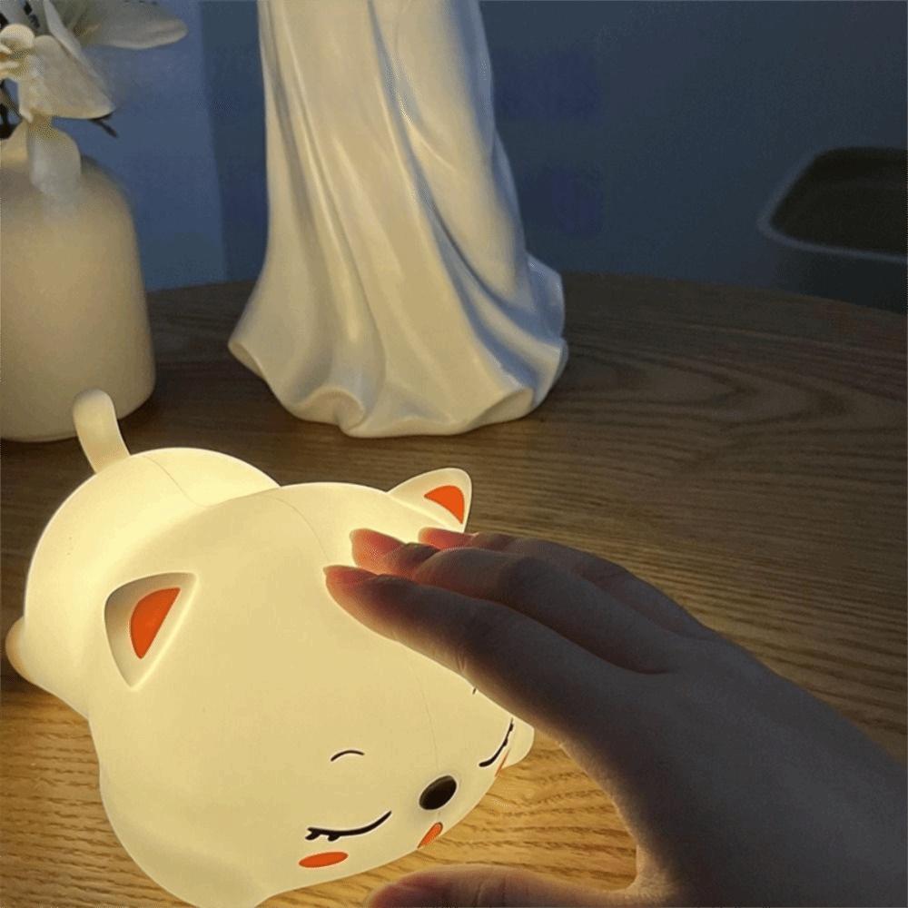 Soft Silicone Material LED Night Light Colorful Atmosphere Silicone Night Light  Kids Bedroom