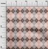 oneOone Cotton Flex Bright Red Fabric Argyle Check Dress Material Fabric Print Fabric By The Yard 40 Inches