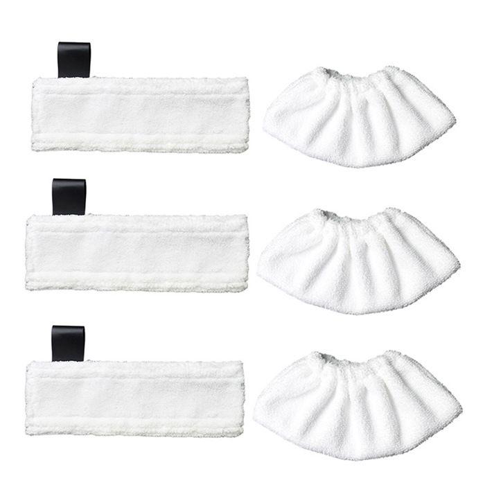 Lot de 6 chiffons microfibre de rechange pour nettoyeur vapeur Kärcher EasyFix SC2/SC3/SC4/SC5