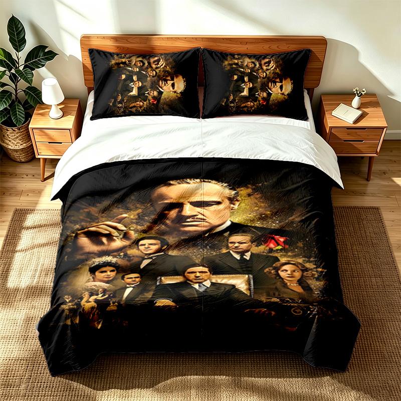 The Godfather (1) 3pc Set Suitable for Master Bedrooms Soft and Comfortable an Ideal Gift for Family and Friends Includes One Duvet Cover and Two Pill