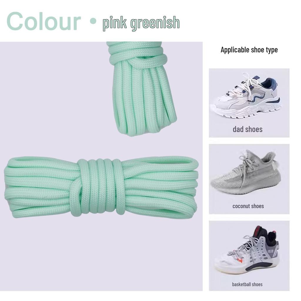 Unisex Martin Boots Shoelaces: Round, Thick Style In Grey, Black, or White for Casual and Dad Shoes.