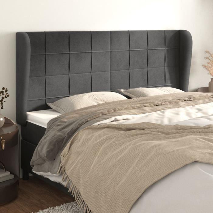 VidaXL Headboard with Ears Black 163x23x118-128 Cm Velvet3118012