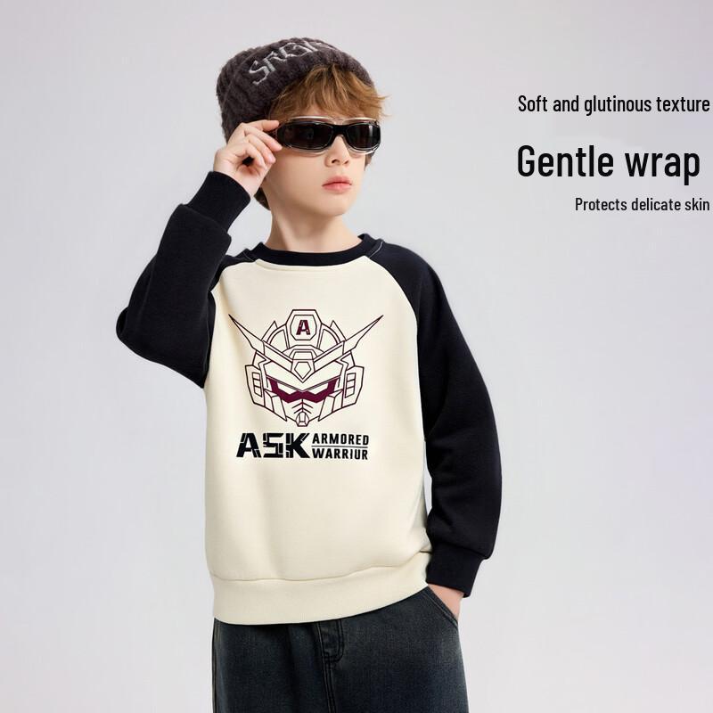 ASK JUNIOR Boys  7A Anti-bacterial Fleece-Lined Winter Sweatshirt 170