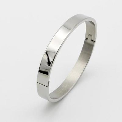 Surgical Steel Silver Men's Bangle Bracelet (2582732)