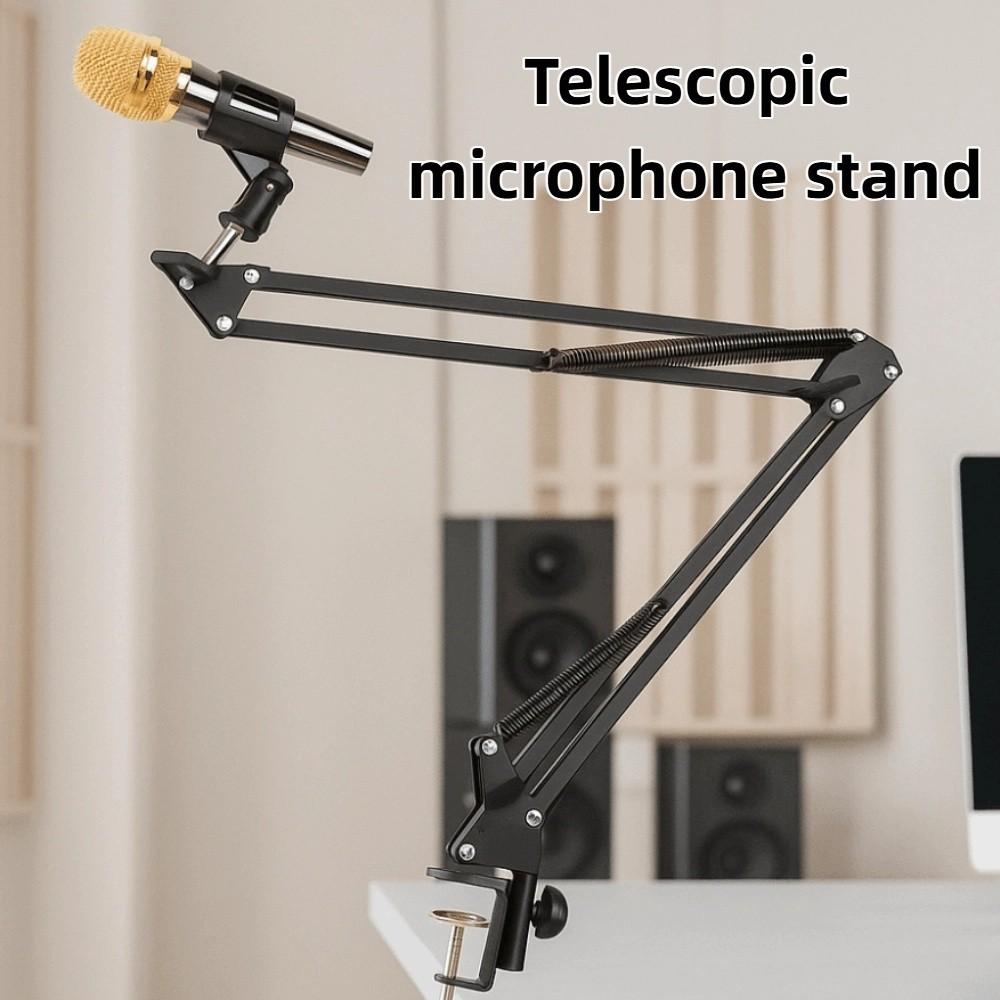Extendable Microphone Stand Foldable Microphone Clamp Microphone Holder  Microphone Accessorie