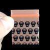 100Pcs 3*4Cm Orange Skull Thickened Small Ziplock Bag Sealed Pocket Medicine Ba