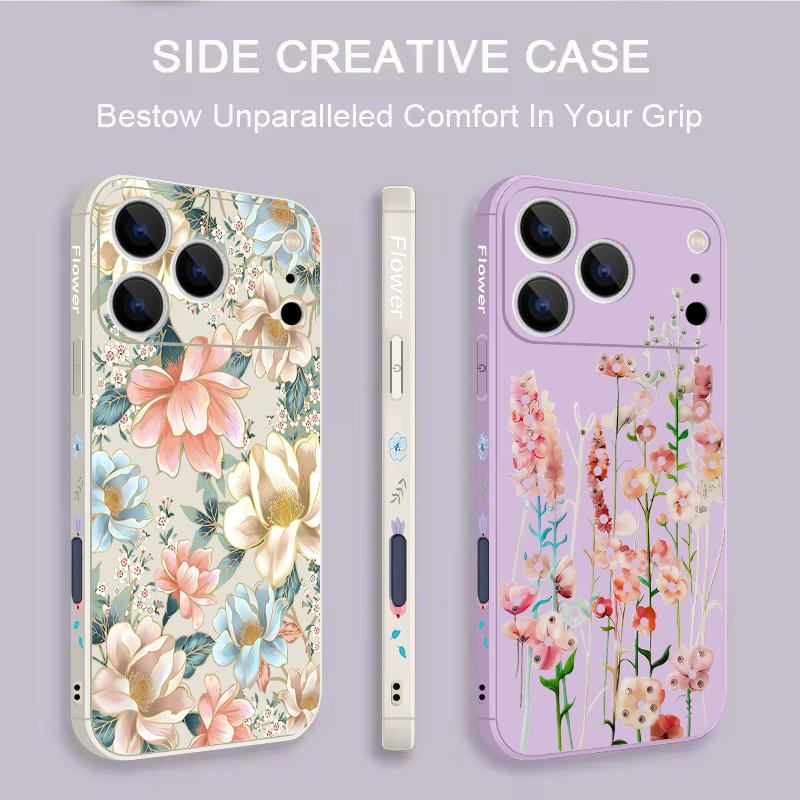 Lavender Flowers Print Case For iPhone 17 Pro Max iPhone 16 15 14 13 Pro Max Magnetic For Magsafe Soft Silicone Phone Back Cover
