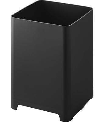 Yamazaki Jitsugyo Water Draining Trash Can 5L Black X X H23cm Tower Bathroom Dust Box Large Capacity 1813 W16.3 D16.3