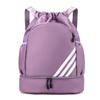 Women's Large Capacity Sports Drawstring Backpack with Shoe Compartment - Ideal for Basketball, Football, and Gym Use