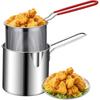 Stainless Steel Mini Fryer Pot Deep Pan Olecranon Type Diversion Port Pot Frying Pans Multifunctional Kitchen Fries Cooking Tool