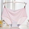 Nylon Seamless Women's Mid-Waist Breathable Panties with Elastic Waistband - Sexy Triangle Design