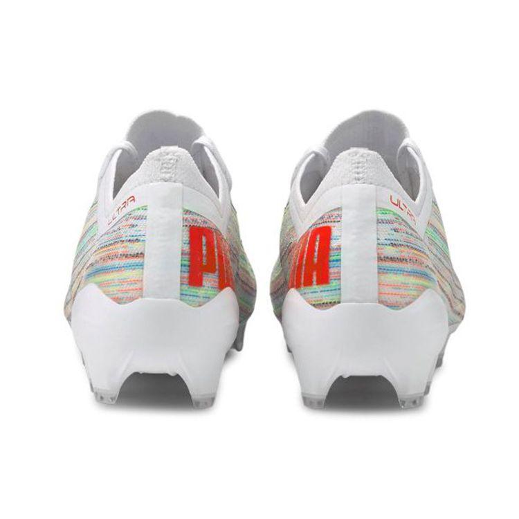 Puma Ultra 1.2 FG AG White Red Blast Men Sneakers Multi-Color Silver 106299-04