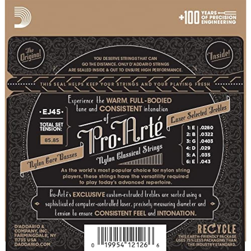 D'Addario Daddario Classical Guitar Strings Pro Arte Silver/Clear Normal EJ45 x 10 Set [Domestic ...
