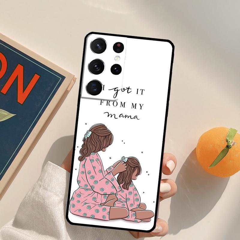 Mom Daughter Girl Son Dad Phone Case For Samsung Galaxy S26 S25 S20 S21 S22 S23 S24 Ultra S10 Plus S25 FE Back Cover