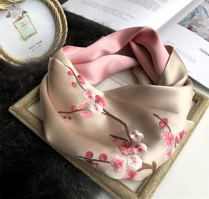 Real Silk Scarf Shawl   Suzhou Embroidered Fashion Elegant Pashmina Wrap Gift  Wife Mother Girlfriend Women  100% Silk Scarf