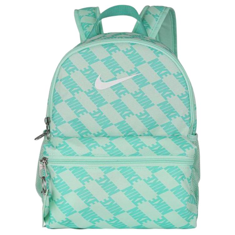 Nike BRSLA JDI BK-AOP Brand Logo Fabric Mini Backpack Kids backpack Green HV6481-353 Green