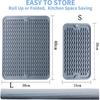 Silicone Dish Drying Mat Non-Slip Drying Rack Pad for Kitchen Counter Heat Resistant Food-Grade Drain Board Dishwasher Safe
