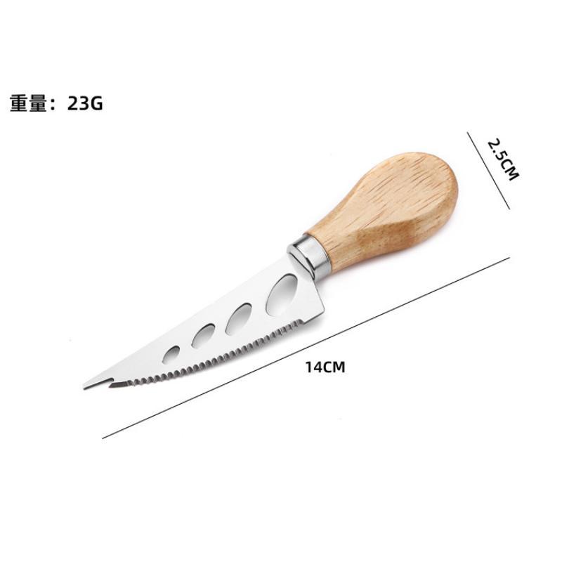 Edelstahl Käsemesser und Gabel Set Küche Eiche Käse Butter Pizza Messer Heim Backwerkzeuge