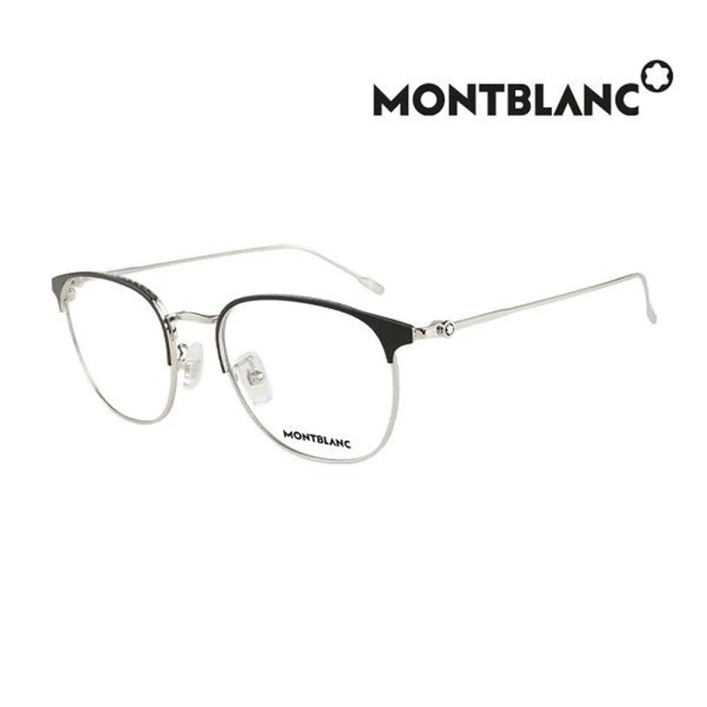 

Montblanc Eyeglass Frames MB0191O 005 Round Browline Metal Glasses for Women and Men MB0191O 005_J [52]