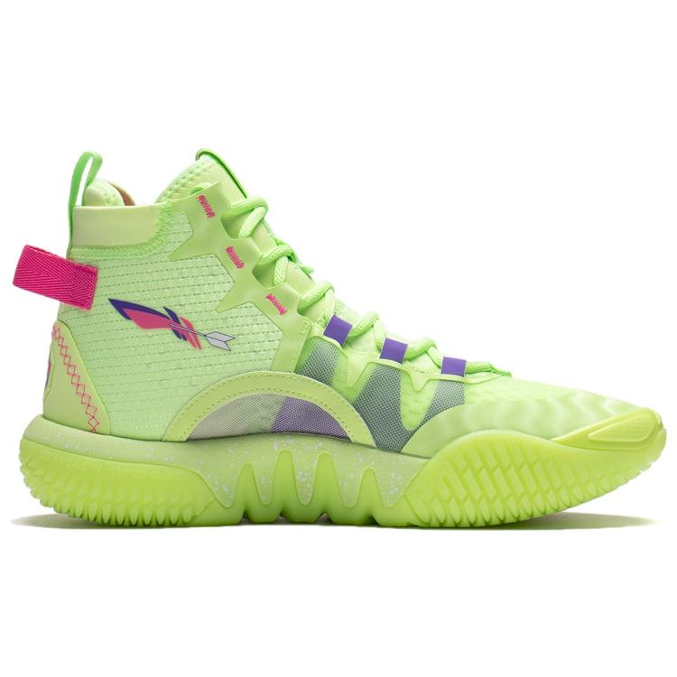 New LiNing Badfive 2 Cushioning Anti Slip And Wear Resistant High Top Performance Basketball Shoes Green Red Blue ABFR001-10