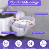 Children's Toilet Seat Stairway Adjustable Baby Toilet Folding Stand Step Stool Toilet Seat Ring with Nonslip Pad for Boys Girls