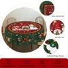 1 Piece Christmas Round And Rectangular Tablecloth, Various Sizes, Cute Elk Snowman Print Pattern Red Tablecloth, Christmas Garden Tablecloth Decorati