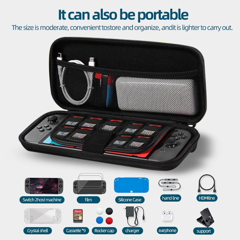 For Nintendo Switch 2 Case Portable Storage Bag Hard Shell NS Console for Nintend Switch 2 Game Accessories Carrying Case 2025
