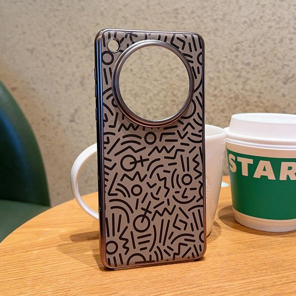 For Oppo Find X8 Pro 5G Case Creative Doodle Leather Electroplated Phone Back Cover