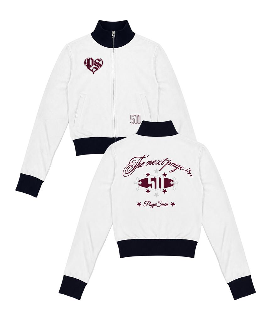 Pages Is Ii Ps Heart Print Standard Fit Contrast Track Top Burgundy