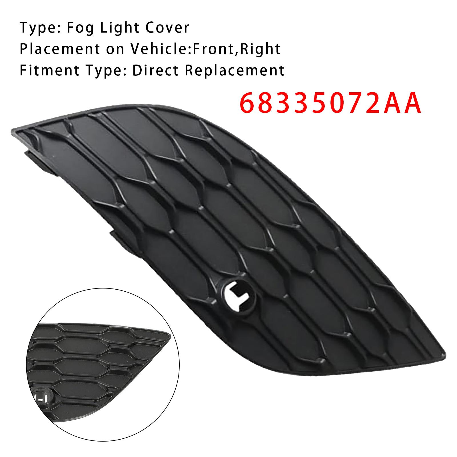 Right Side Bumper Fog Light Cover For Jeep Grand Cherokee 2017-2022 68335072AA
