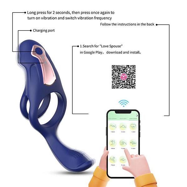 Penis Hoden Stimulation Vibrator Cock Ring Klitoris Leistungsstarke Erwachsene Sex Spielzeug für Frauen Männer