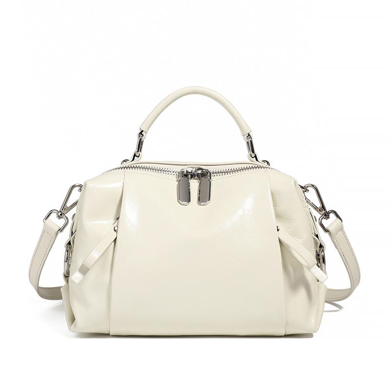 

Весенние и летние сумки, женские сумки из натуральной кожи, сумки-подушки, сумки-тоут, новые сумки через плечо из первого слоя коровьей кожи. 21*10*15 бежевый