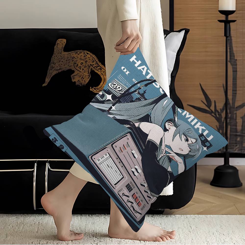 

Anime HHatsunes MMikU Classic Lucky Dragon Pillow Cover Sofa Cushion Cover Home Room Decoration Children Gift 30x30 cm