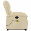 Massage Recliner with Rising Function Cream Fabric