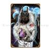 Astronaut Doberman Dog Metal Plaque Poster Cinema Garage Living Room Rusty Designs Tin Sign Poster