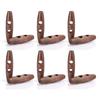 50Pcs Dark Coffee Wood Toggle Buttons Olive Shape Sewing Buttons 2 Holes Buttons  DIY Clothing