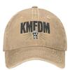 KMFDM Gewaschene Baseballkappe Mode Trucker Dad Hat Sommer Damen Herren Kpop Rock Sonnenschutz Baseballkappen