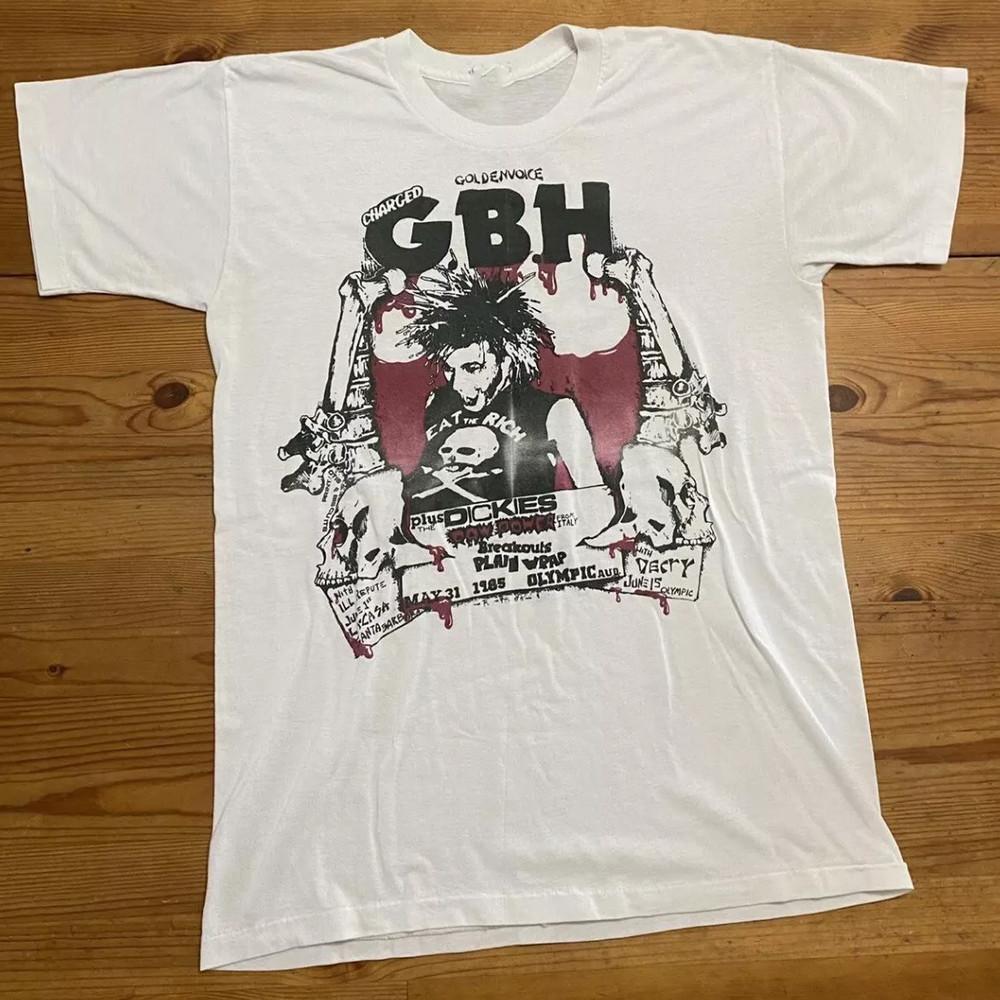 1985 Charged GBH Band Punk Rock Band Tour Unisex T Shirt Tops Tee Classic S-4XL