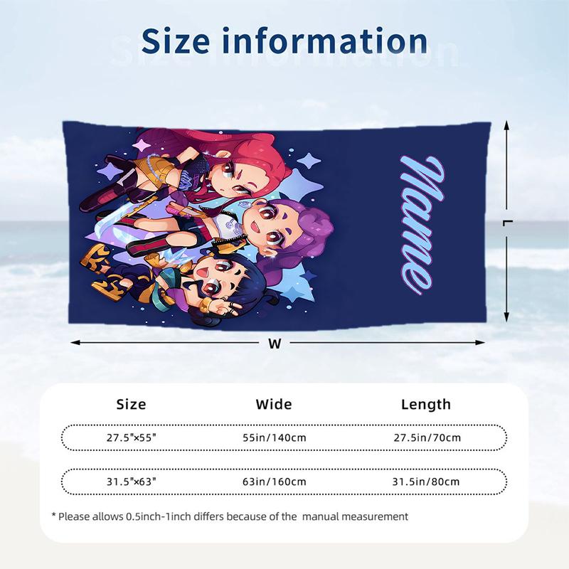 HUNTRIX Strandtuch mit individuellem Namen, personalisiertes weiches Handtuch für Schwimmen, Strand, Reisen