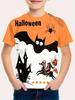 Children's Clothing Halloween Pumpkin Monster Graphic T-Shirt Boys Casual Short Sleeve Tee Halloween Gift for Kids Clothes 2-14Y