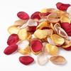 200 Silk Rose Petals, Burned Edge, Handmade, Cream Glow, Wedding Decor